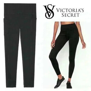 VICTORIA'S SECRET‎ Essential Pocket Leggings High Rise  Cotton Black Size S